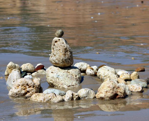 Beach foraging and art